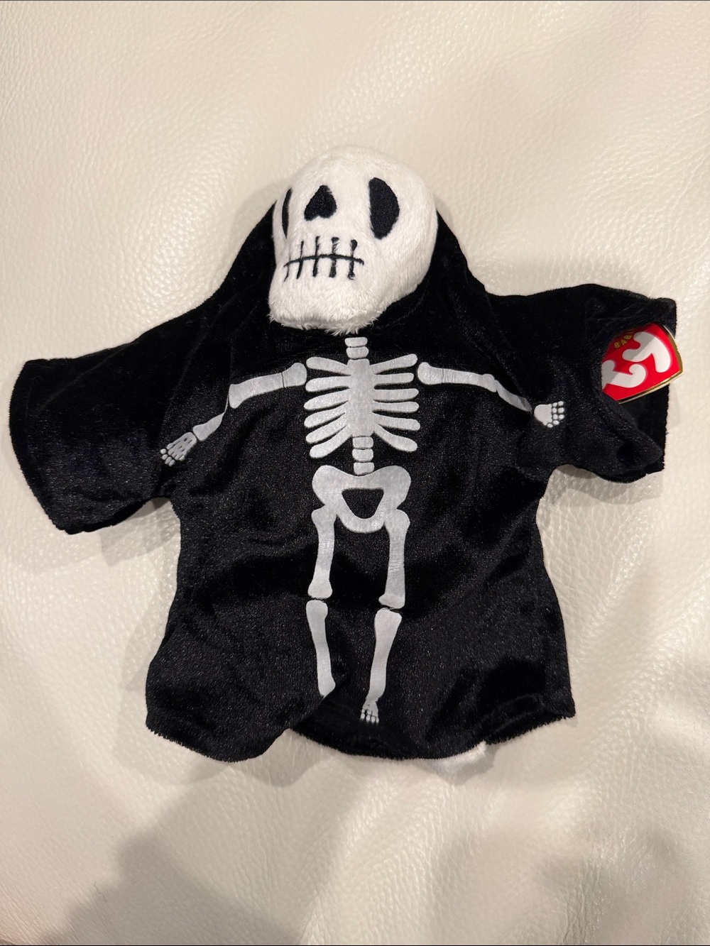 Ty Creepers Black and White Skeleton Plushie